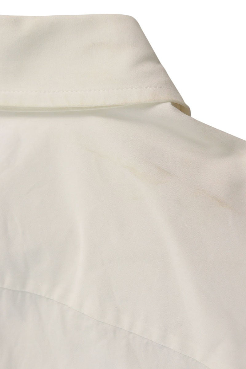 BALENCIAGA White Cotton Long Sleeve Shirt Size XL