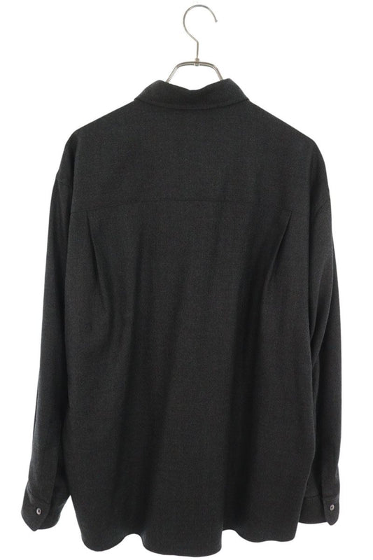 AURALEE Super Light Wool Long Sleeve Shirt Size 5