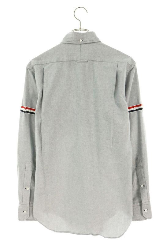 THOM BROWNE Gray Cotton Button-Down Shirt Size 1