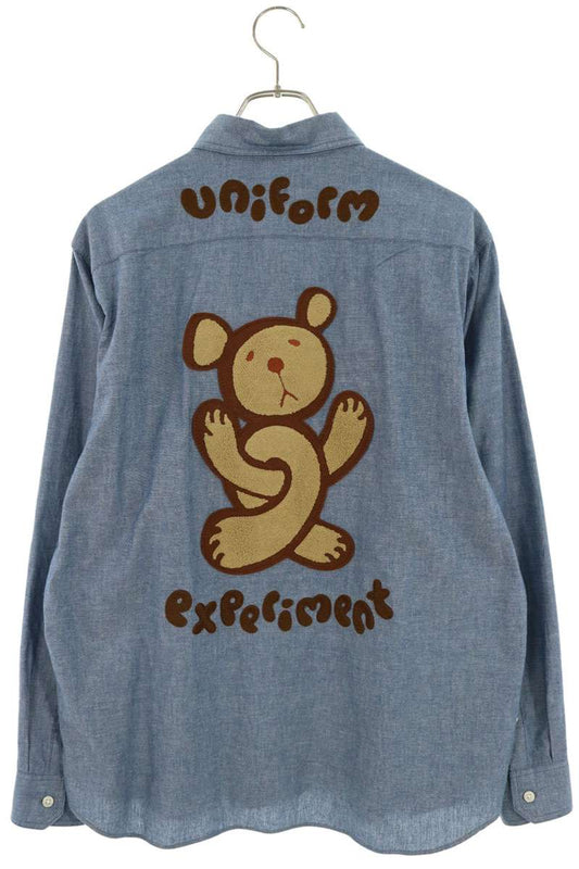 uniform experiment Navy Back Embroidery Work Shirt Size 1