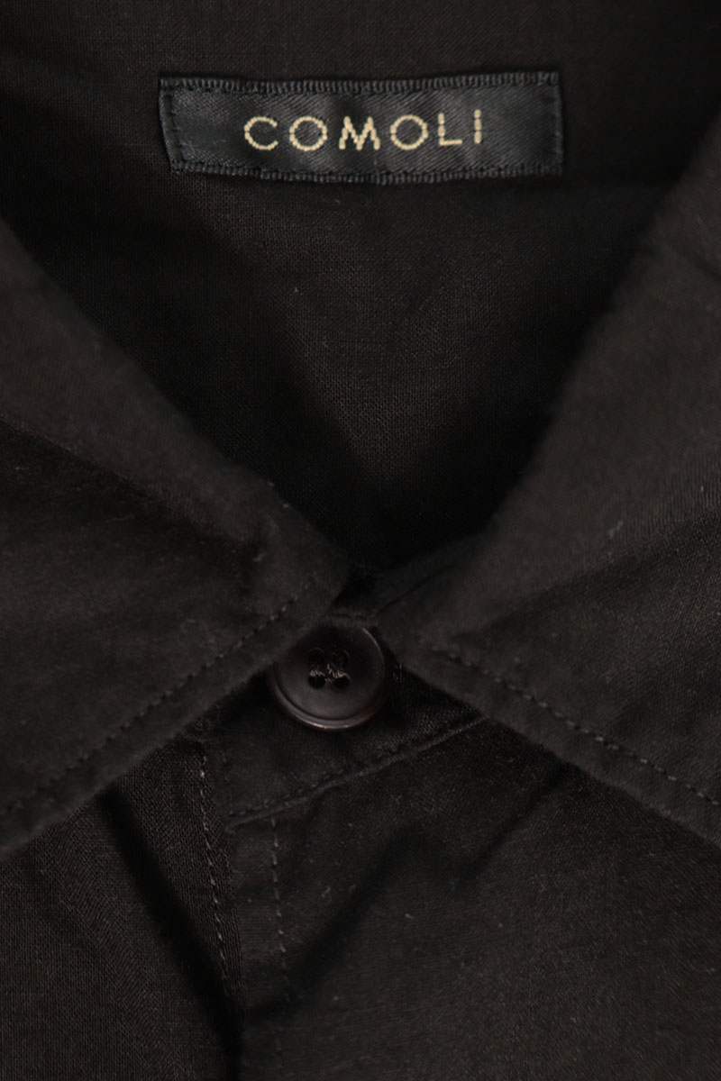 COMOLI 26SS Khadi Cotton Shirt Black Size 2