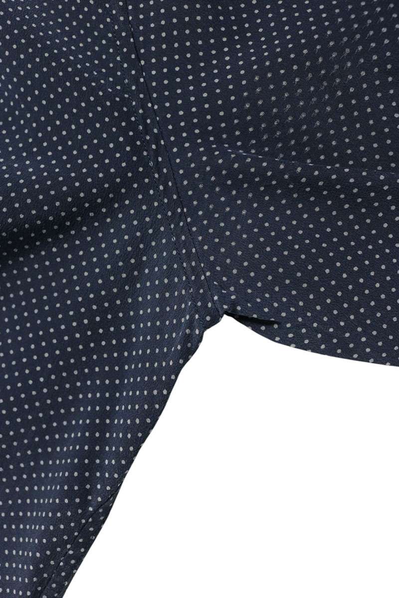 SAINT LAURENT PARIS Microdot Silk Long Sleeve Shirt Size S