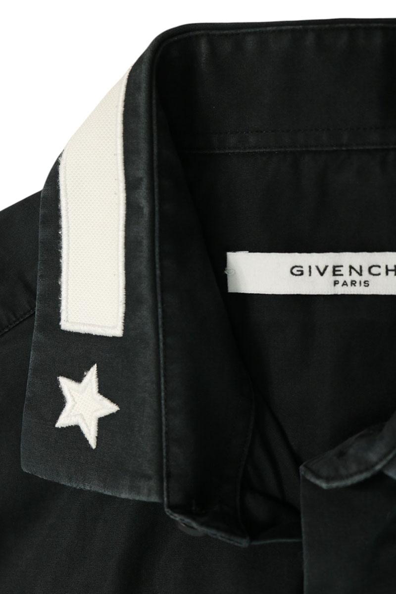 GIVENCHY Star Embroidered Shirt Black Size 39
