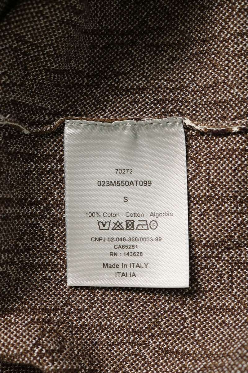 DIOR Oblique Monogram Knit Sweater Brown Size S