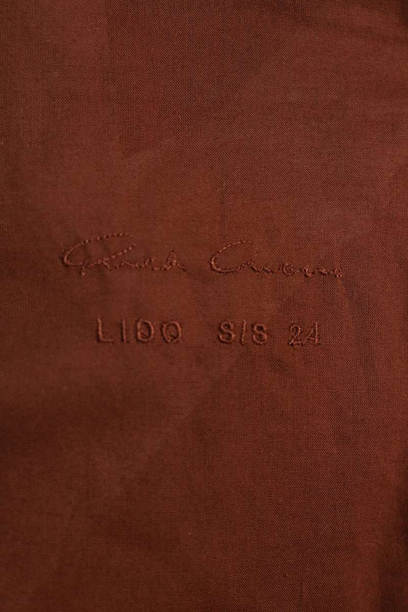 Rick Owens Lamb Leather Back Belt Long Shirt Brown Size 46