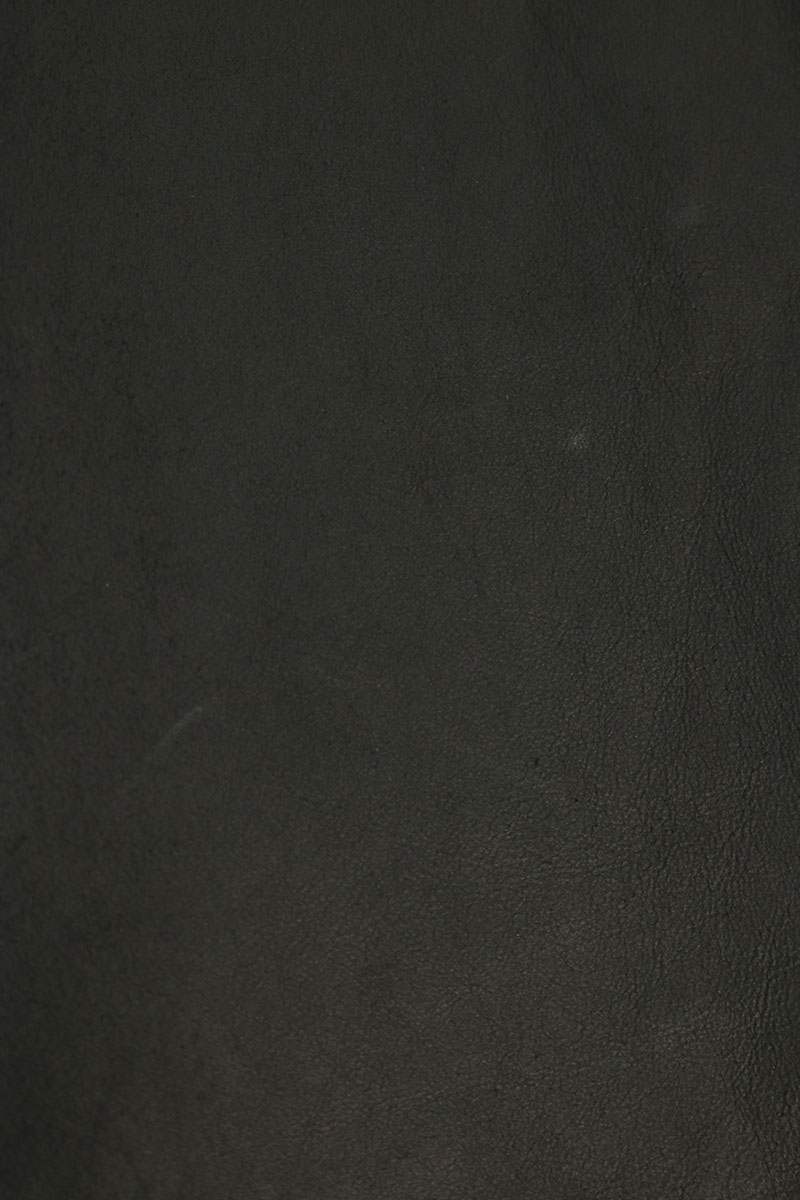 Rick Owens Lamb Leather Back Belt Long Shirt Black Size 50