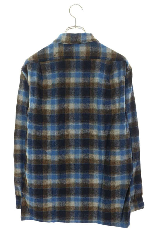 PENDLETON Wool Ombre Check Long Sleeve Shirt Size M