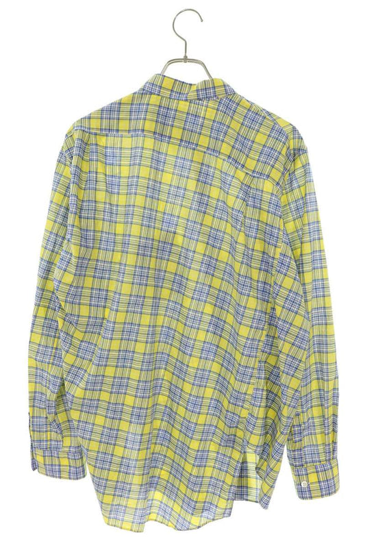 COMME des GARCONS SHIRT Plaid Asymmetric Cotton Shirt Size L