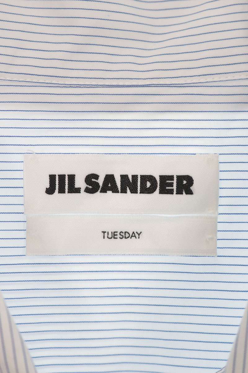 JILSANDER J24DL0104 Stripe Pocket Long Sleeve Shirt Size 39