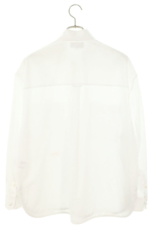 CHANEL 26AW Logo Embroidered Chain Cotton Shirt Size 44