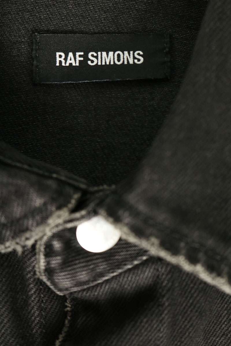 RAF SIMONS 19AW Logo Patch Slim Fit Denim Shirt Size S