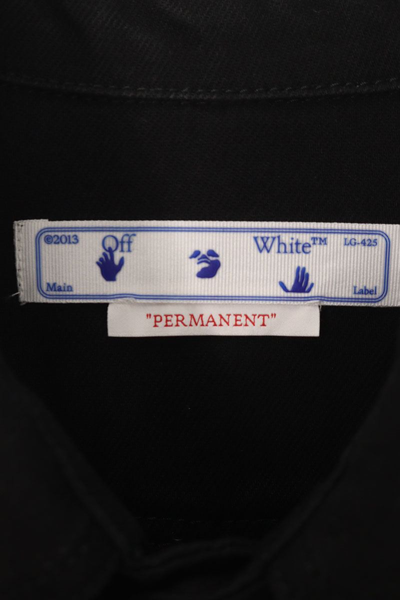OFF-WHITE Single Arrow Denim Long Sleeve Shirt Black Size L