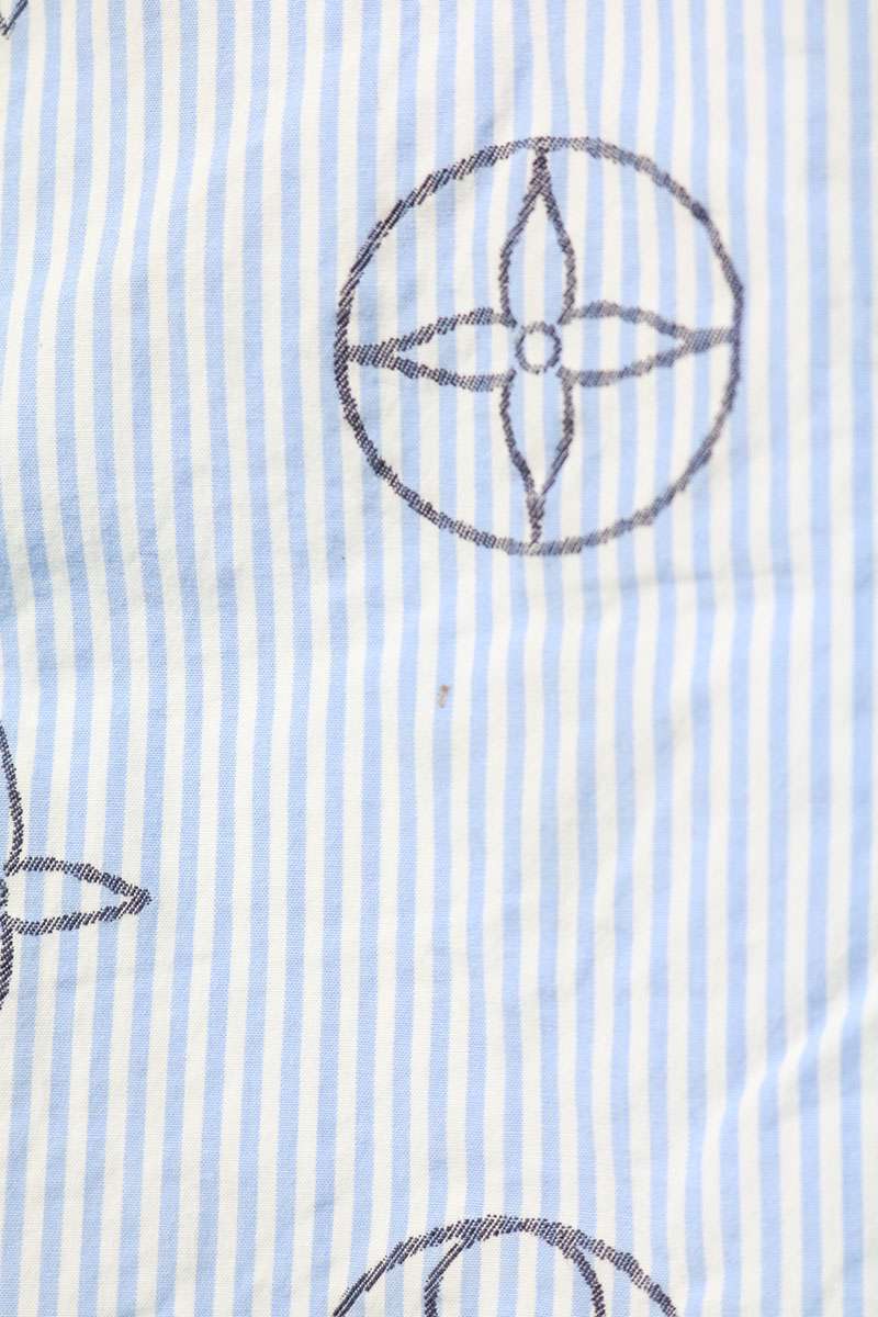 LOUISVUITTON 21SS Monogram Stripe Long Light Blue Shirt Size XS