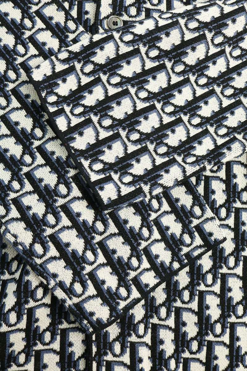 DIOR Oblique Pattern Cotton Knit Sweater Size XS
