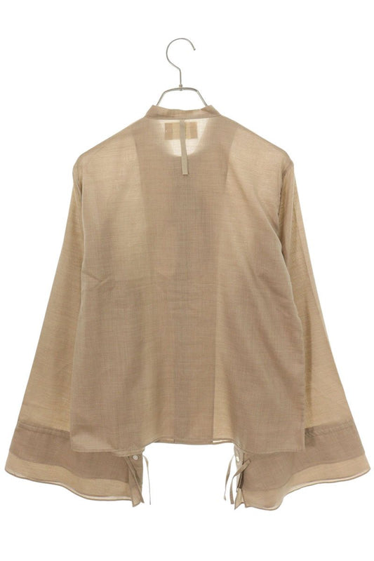 cantate 19SS Bow Collar Shirt Cashmere Silk Beige Size 42