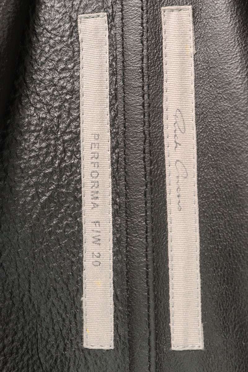 Rick Owens FW20 Calf Leather Outer Shirt Black Size 46