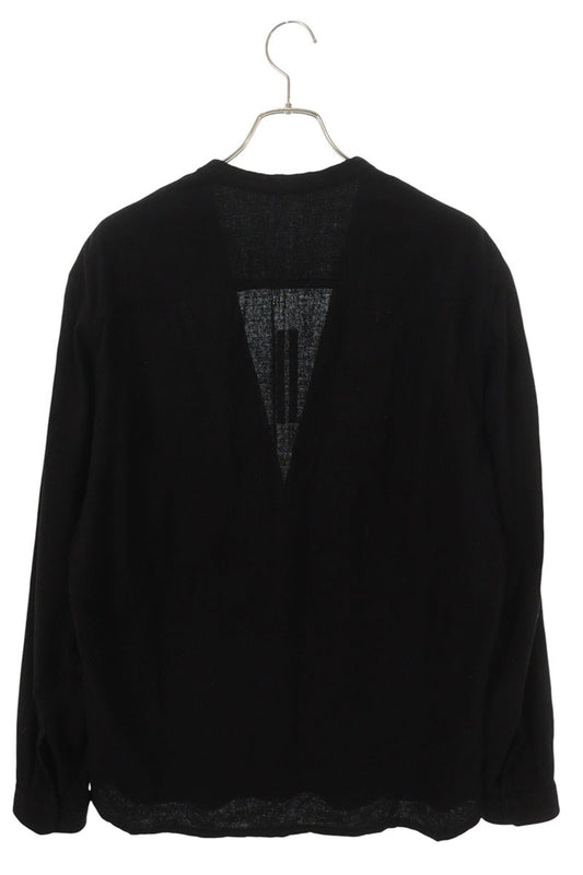 Rick Owens 23AW Wool Larry Long Sleeve Shirt Black Size 50