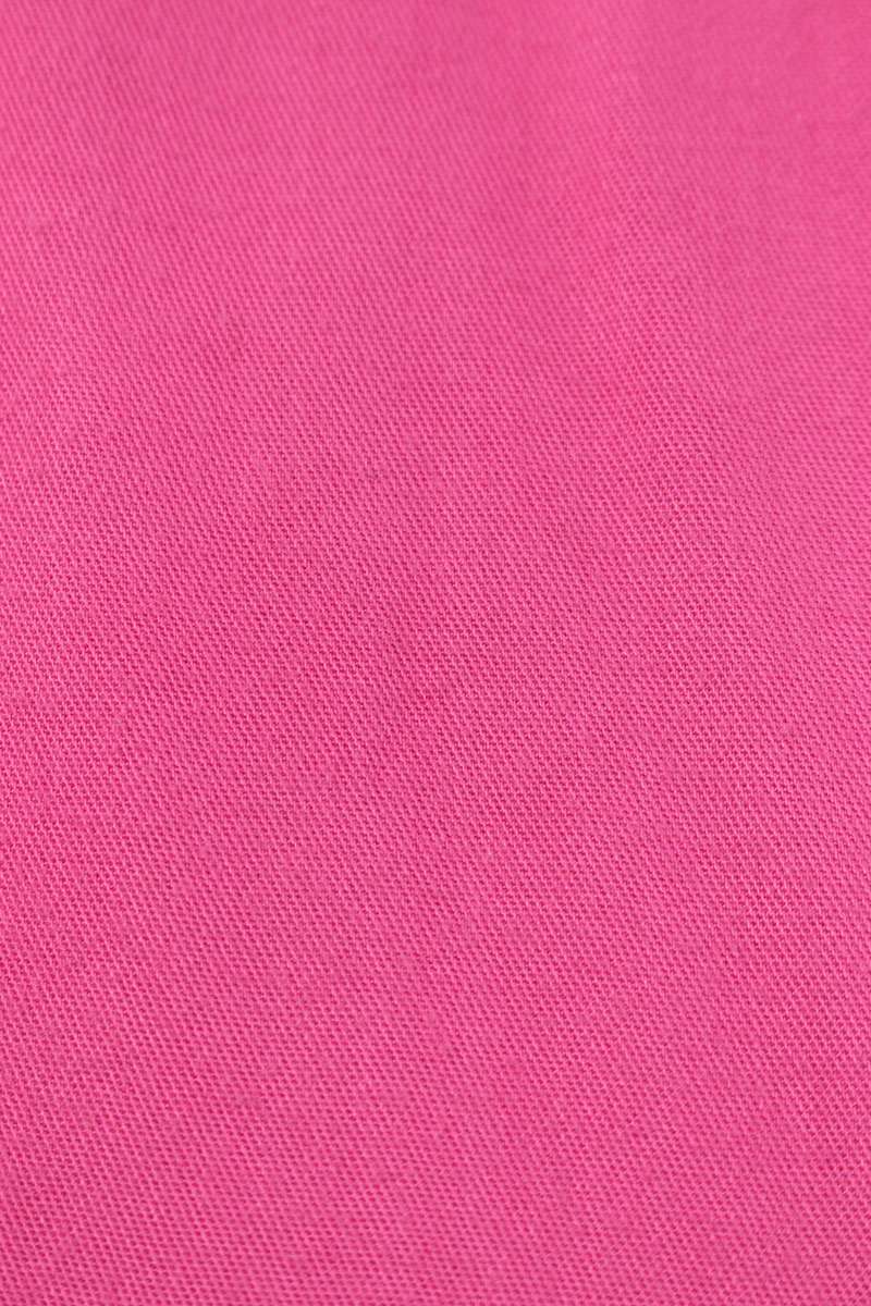 CELINE Logo Embroidered Bowling SS Shirt Pink Size S