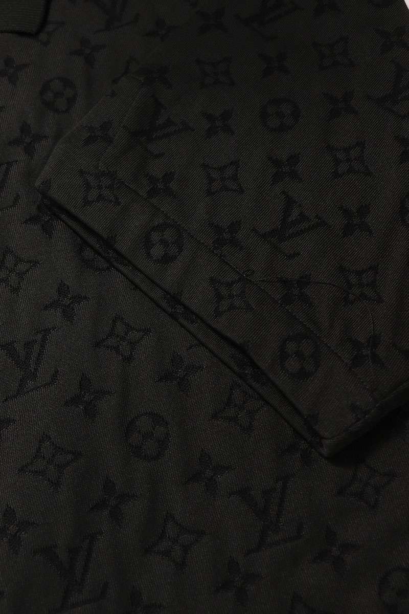 LOUISVUITTON Monogram SS Button Shirt Black Size M
