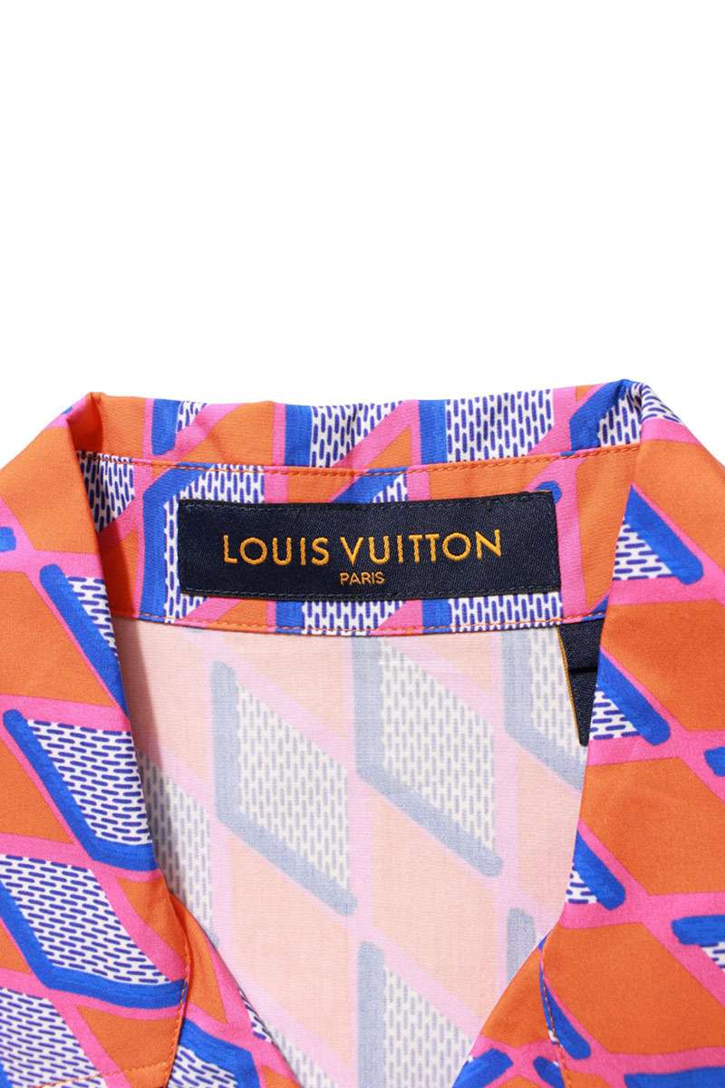LOUISVUITTON 22AW Damier Cotton Short Sleeve Shirt Size M