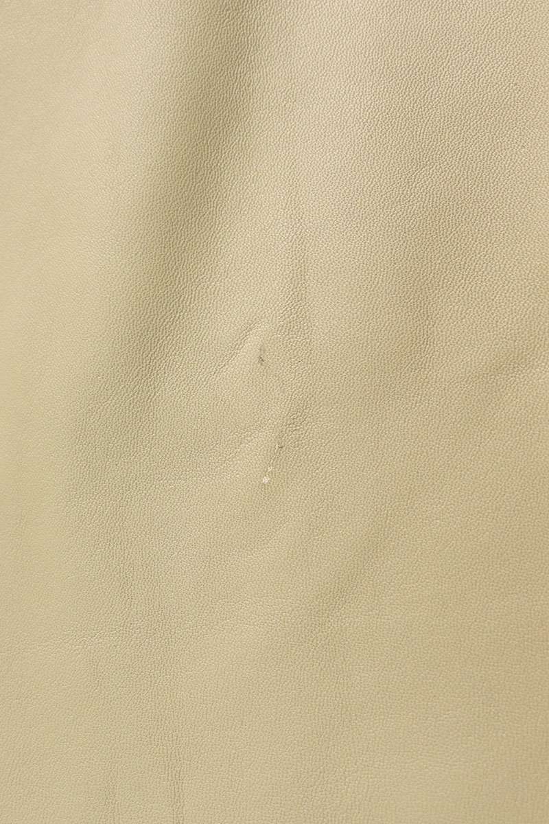 SUPREME 23AW S S Leather Work Shirt Beige Size M