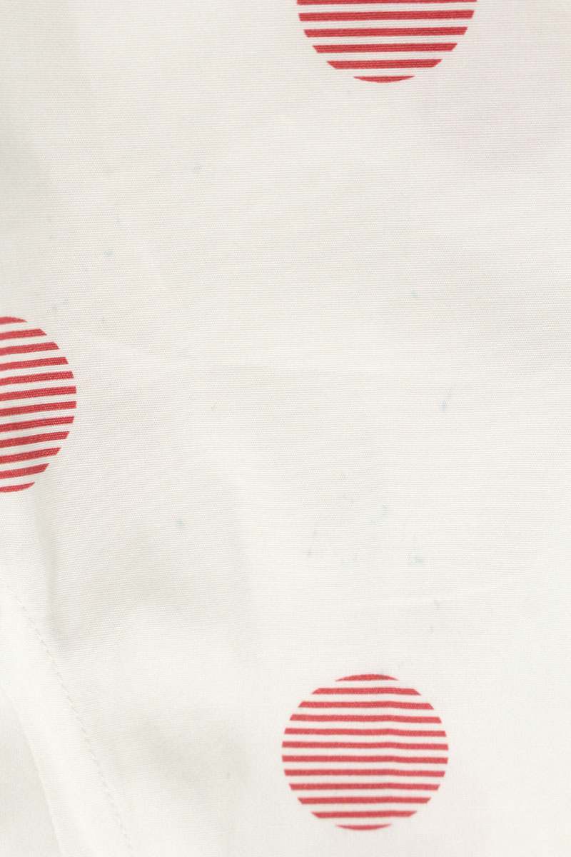 Prada Triangle Logo Dot Print Short Sleeve Shirt Size S