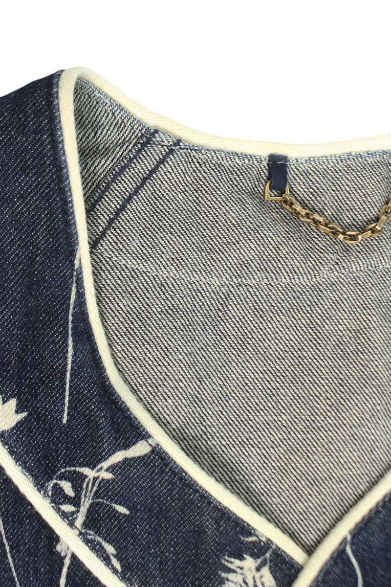 LOUISVUITTON 20AW LV Leaf Denim Baseball SS Shirt Size M