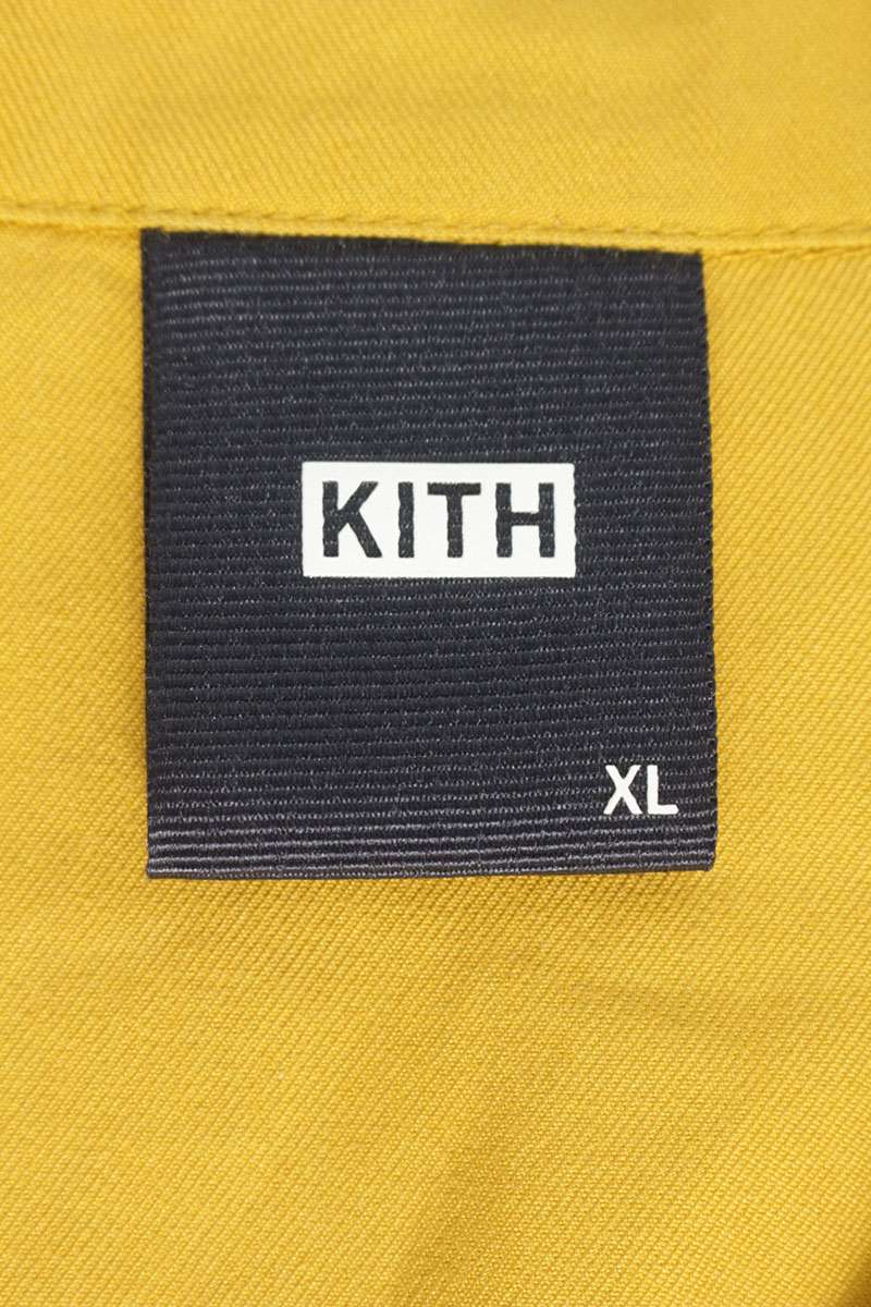KITH Silk Cotton Blend Logo Embroidered S/S Shirt Size XL