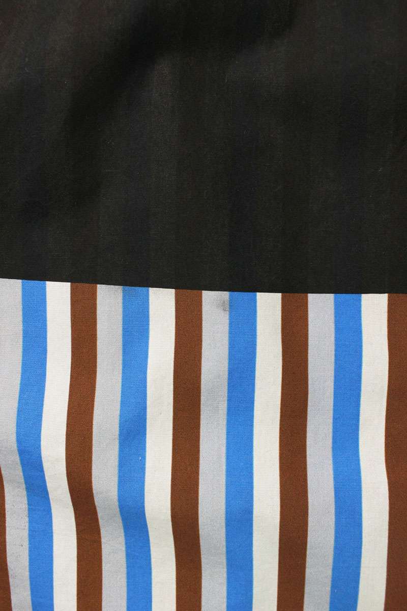 Prada Striped Cotton Short Sleeve Shirt Multi-color Size L