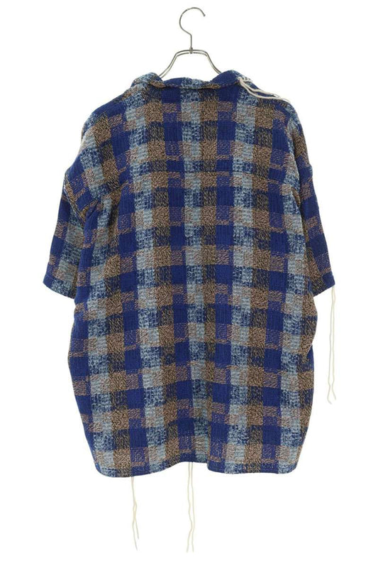 ANDERSSON BELL Kenley Check Open Collar Shirt Size XL