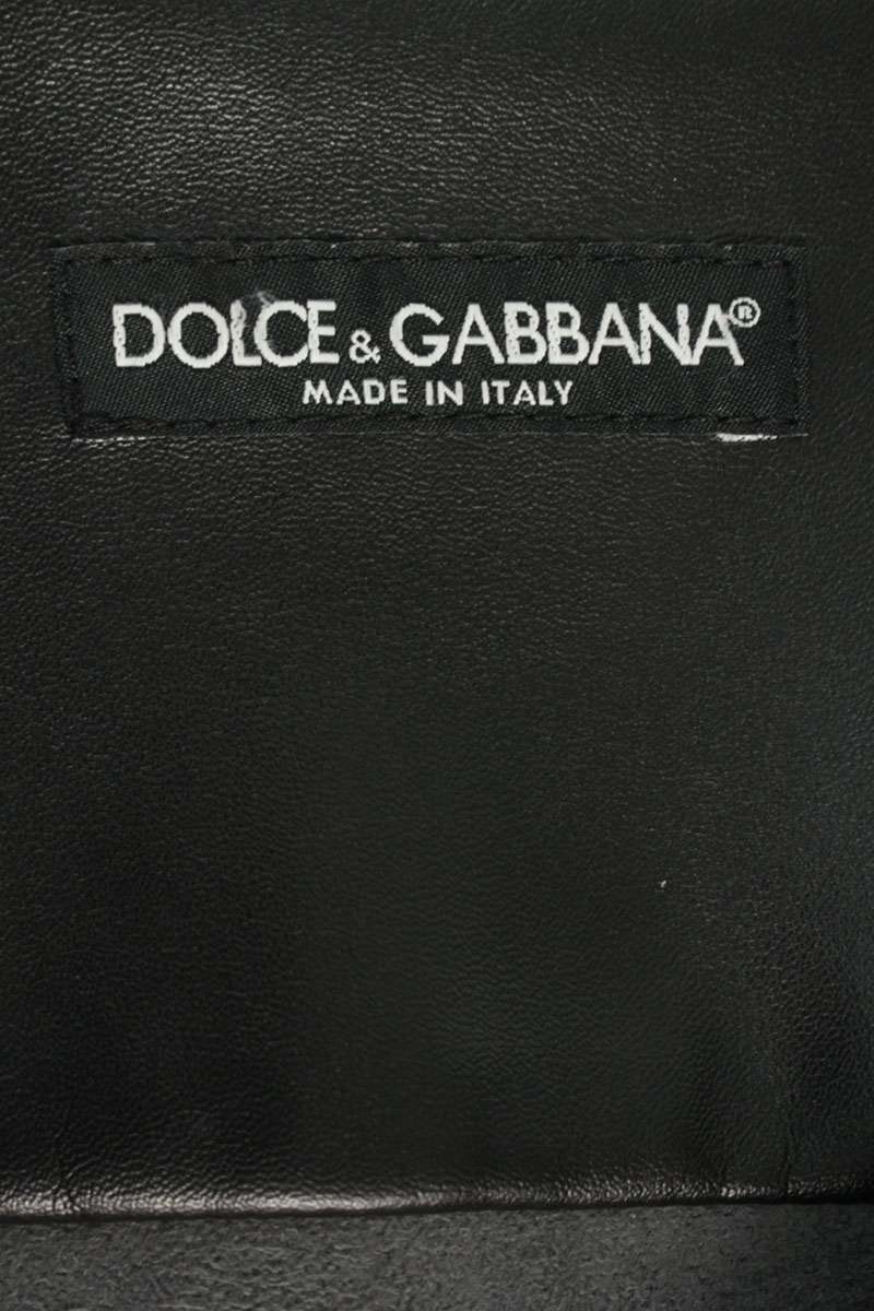 DOLCE & GABBANA Faux Leather S/S Shirt Size XS