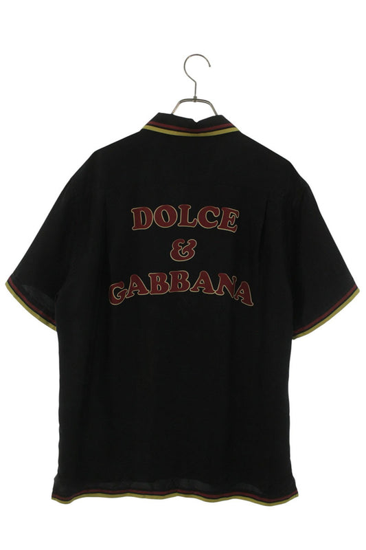 DOLCE & GABBANA 20SS Pin-Up Girl Silk Shirt Black Size XXL