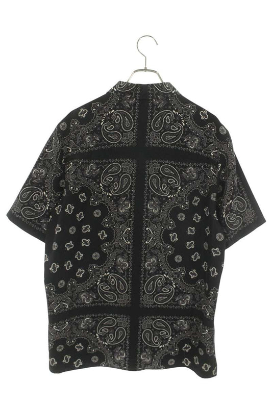 ALEXANDER WANG Bandana Print Silk Short Sleeve Shirt Size S