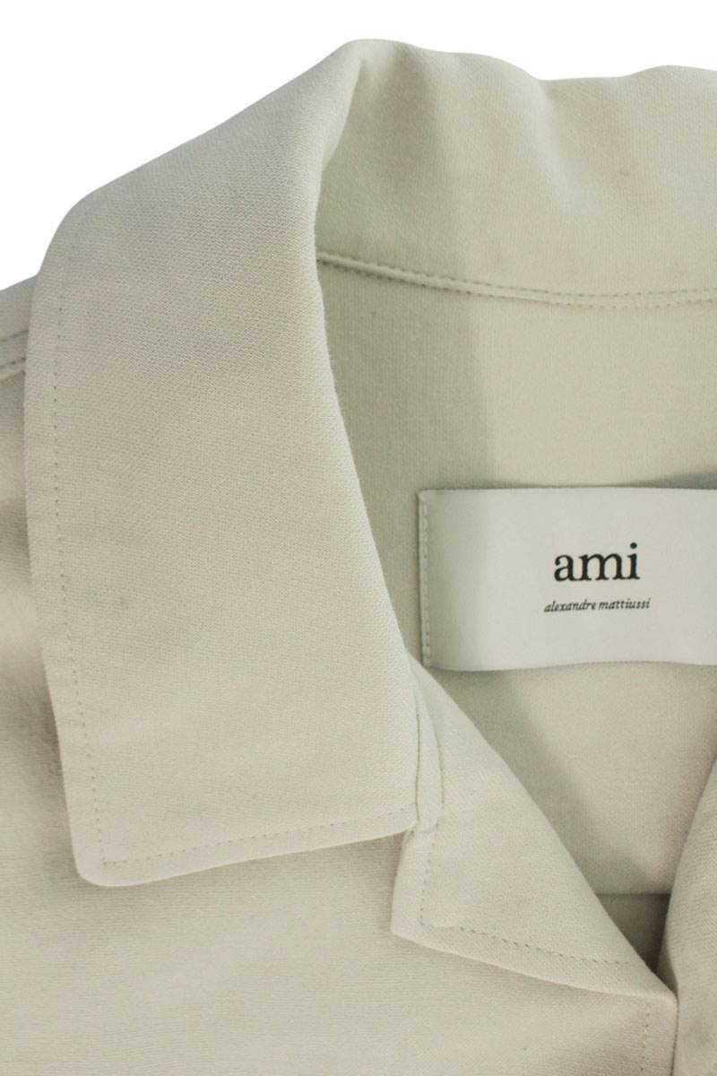 AMI Alexandre Mattiussi Logo Embroidered Open Collar Size XS