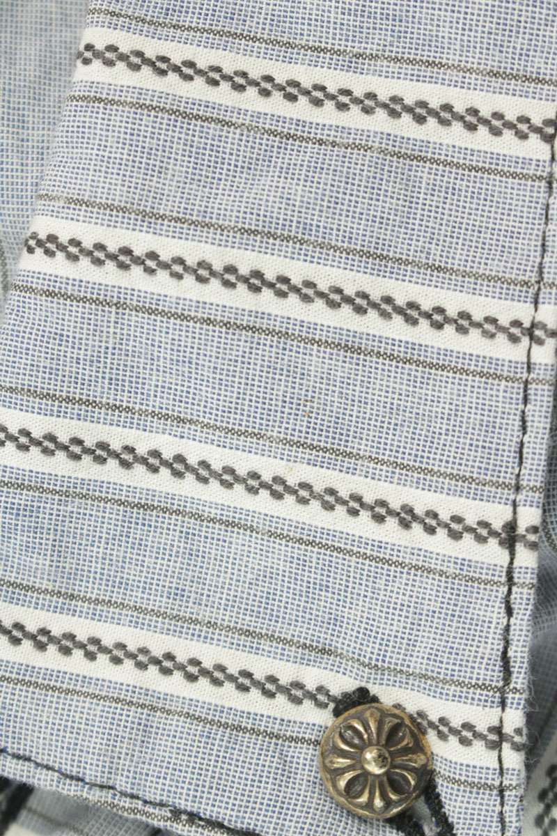 Chrome Hearts Cross Ball Button Stripe Cotton SS Size M