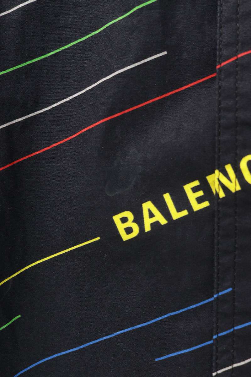 BALENCIAGA 19SS All-Over Logo Print S/S Shirt Black Size XXL
