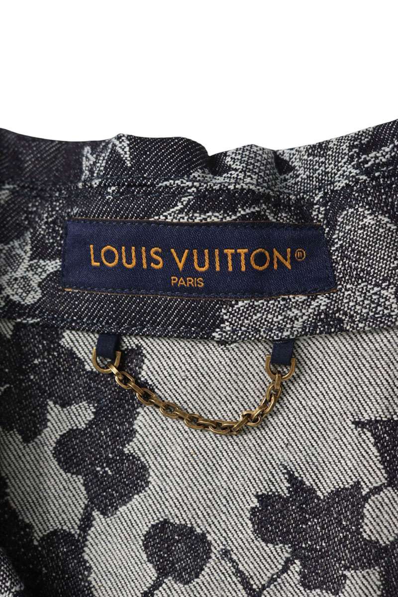 LOUISVUITTON 24AW Embroidered Floral Denim S/S Shirt Size S