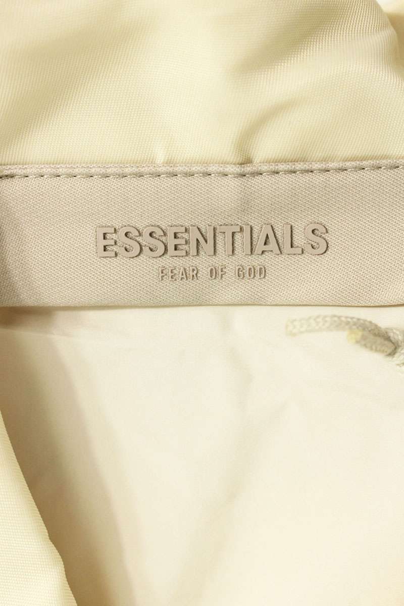 FOG ESSENTIALS Nylon Logo Patch S/S Coach Shirt Beige Size L
