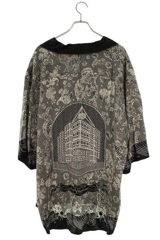 ACNE STUDIOS Allover Print Rayon S/S Black/White Size XL