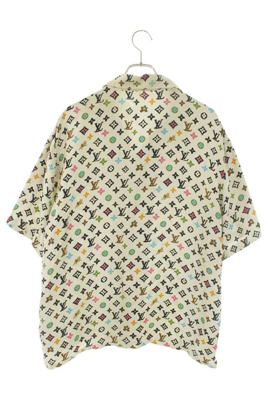 LOUISVUITTON 24AW Monogram Silk Short Sleeve Shirt Size XL