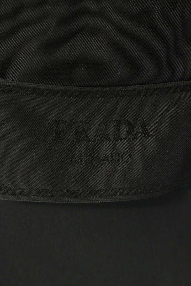 PRADA Re-Nylon Triangle Plate S/S Shirt Black Size M