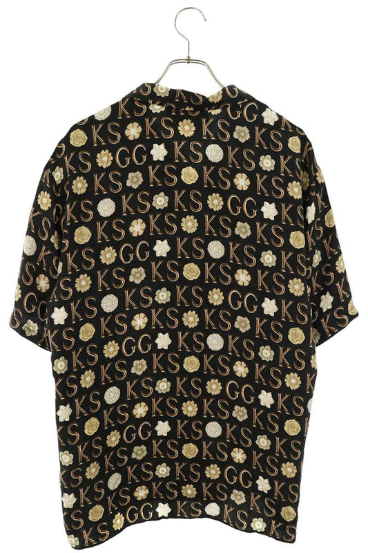 GUCCI All-over Logo Silk S/S Shirt Multi Size M