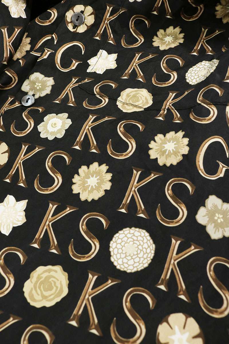 GUCCI All-over Logo Silk S/S Shirt Multi Size M