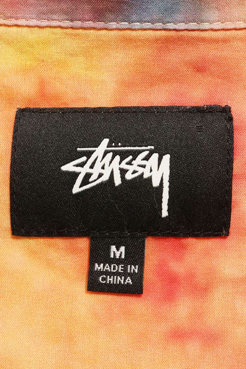 STUSSY Pink All-Over Pattern Cotton Shirt Size M
