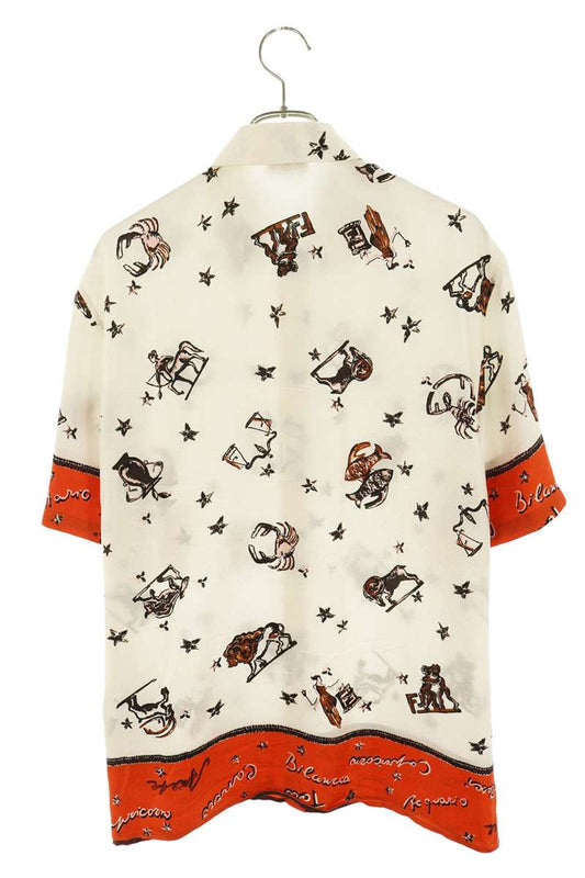 FENDI Multi Silk All-Over Pattern Shirt Size L