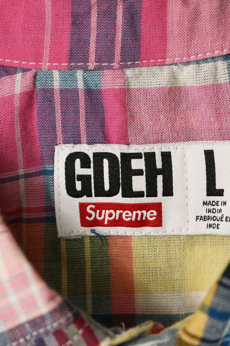 SUPREME 25SS Patchwork Madras Check Shirt Multi Size L