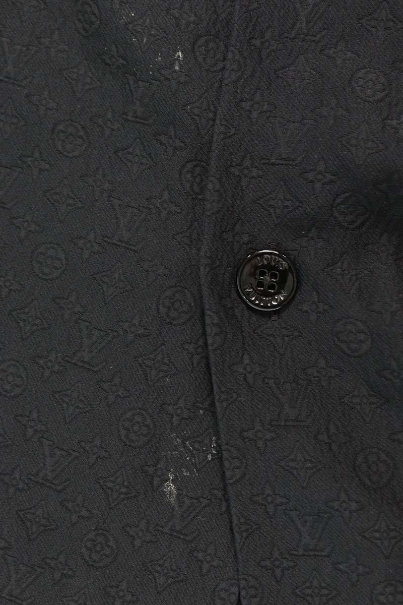 LOUISVUITTON 25SS Mini Monogram Silk Cotton Shirt Size M