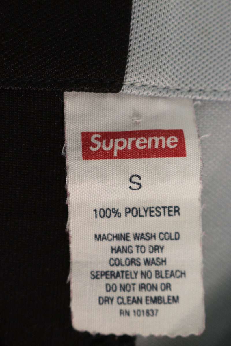 SUPREME Black Gray Baseball Shirt Size S