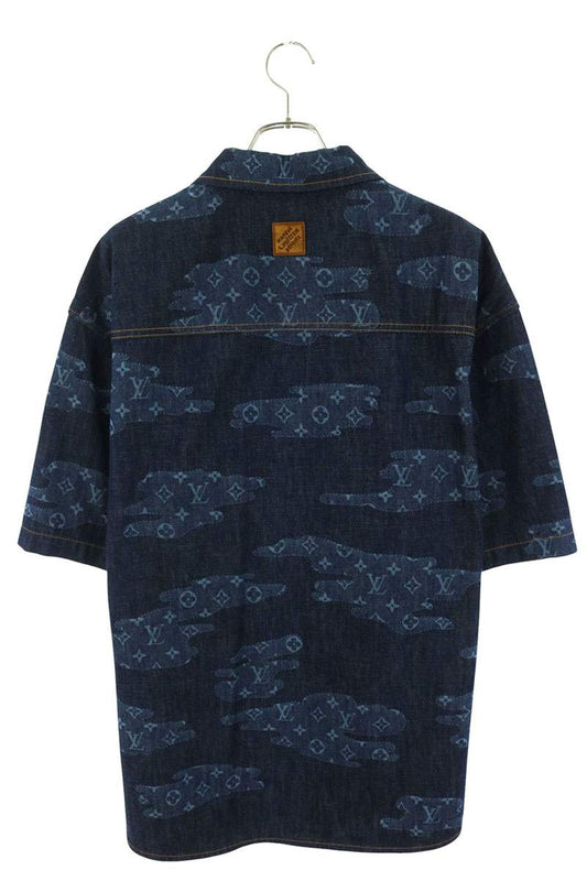 LOUISVUITTON Monogram Chambray Shirt Size XL