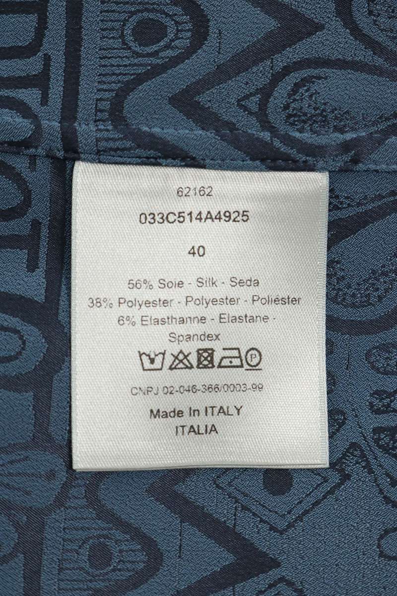 Christian Dior x Stussy Silk Pattern Shirt Size 40